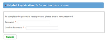 password confirmation
